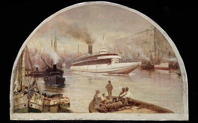 The Chicago River at Lake Street Bridge, 1900 by Lawrence Carmichael Earle
